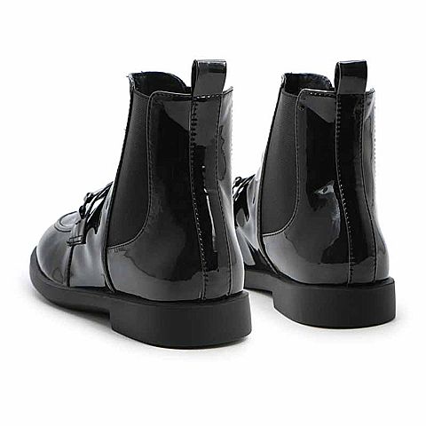 BELLE/百丽商场同款人造革女切尔西靴短靴3O841AD0