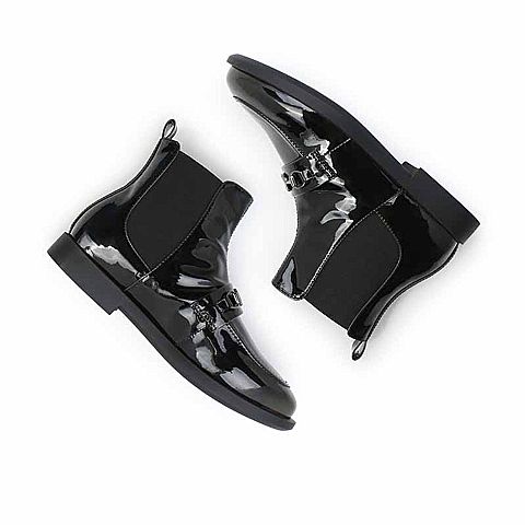 BELLE/百丽商场同款人造革女切尔西靴短靴3O841AD0