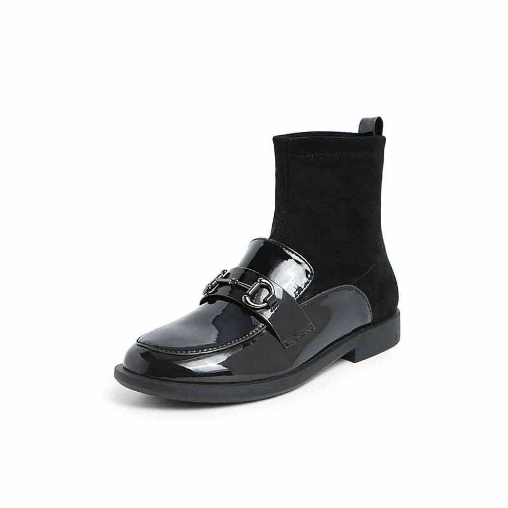 BELLE/百丽商场同款英伦风女乐福短靴3O840AD0