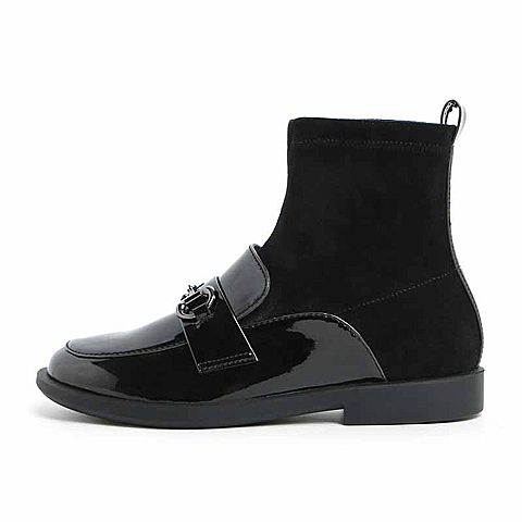 BELLE/百丽商场同款英伦风女乐福短靴3O840AD0