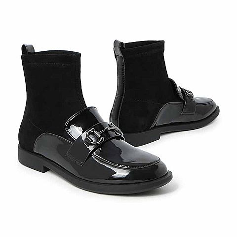 BELLE/百丽商场同款英伦风女乐福短靴3O840AD0