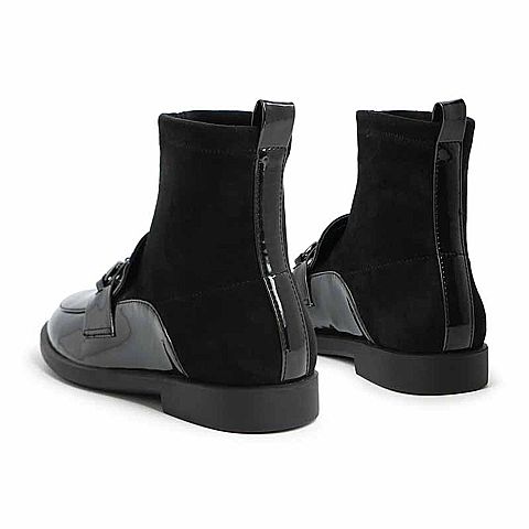 BELLE/百丽商场同款英伦风女乐福短靴3O840AD0