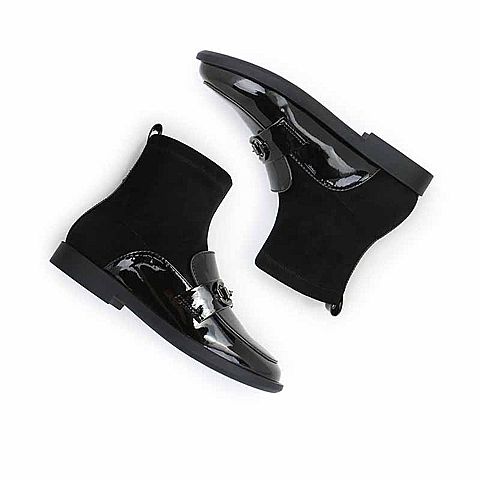 BELLE/百丽商场同款英伦风女乐福短靴3O840AD0
