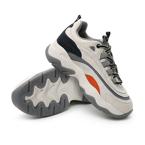 BELLE/百丽牛皮革拼接女厚底老爹鞋KH26DAM0