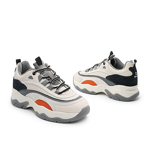 BELLE/百丽牛皮革拼接女厚底老爹鞋KH26DAM0