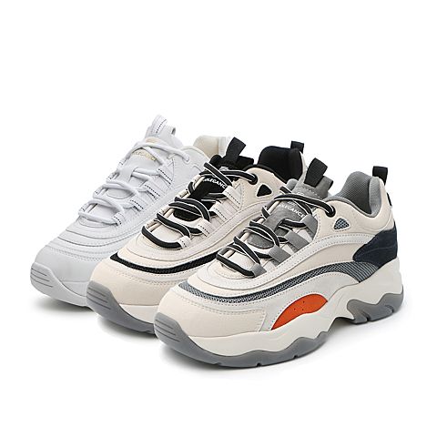 BELLE/百丽牛皮革拼接女厚底老爹鞋KH26DAM0