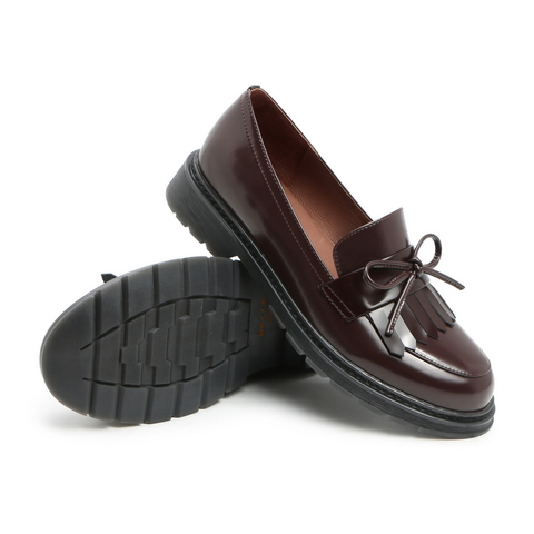 BELLE/百丽商场同款英伦风女皮乐福鞋U9H1DAM0