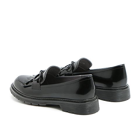 BELLE/百丽商场同款英伦风女皮乐福鞋U9H1DAM0