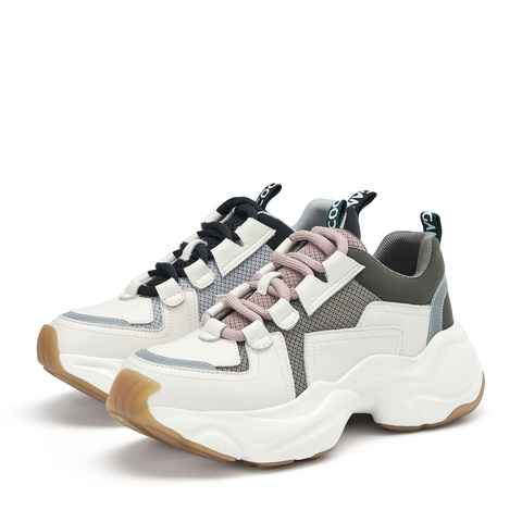 BELLE/百丽商场同款时尚撞色女老爹鞋U8Q1DAM0