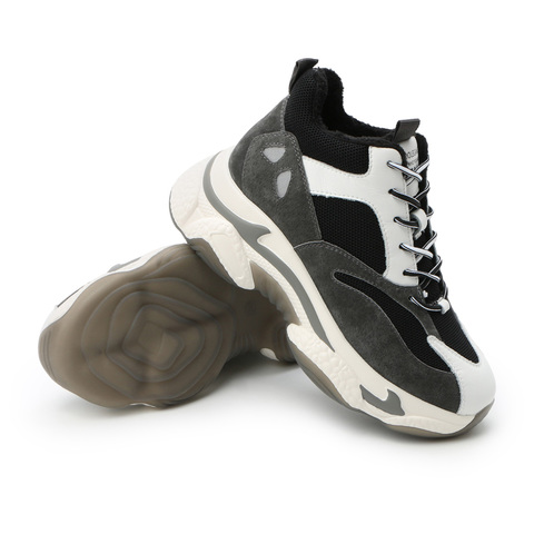 BELLE/百丽商场同款猪剖层皮革/纺织品/复合材料女旅游鞋U9B1DAM0