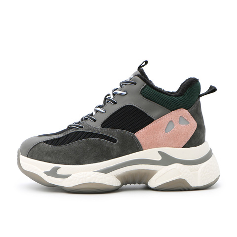 BELLE/百丽商场同款时尚撞色女老爹鞋U9B1DAM0