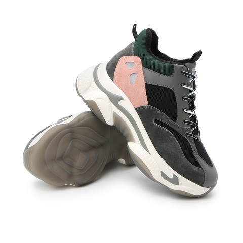 BELLE/百丽商场同款时尚撞色女老爹鞋U9B1DAM0