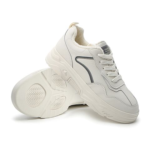 BELLE/百丽商场同款复合材料女休闲鞋(绒里)U9W1DAM0