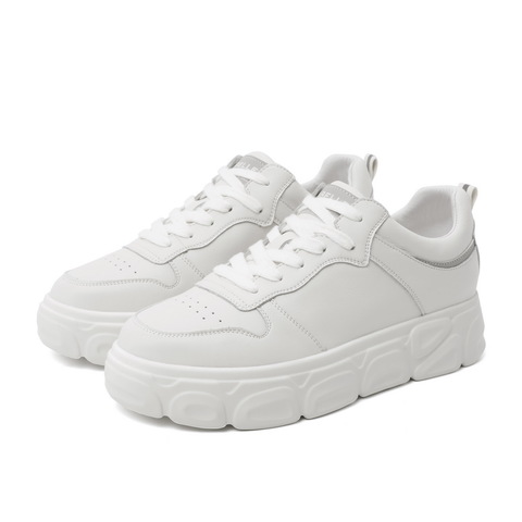 百丽松糕小白果冻鞋女春季新品厚底网红休闲小白鞋12020AM0