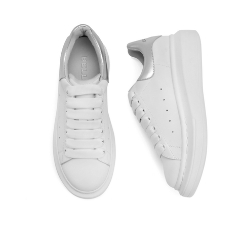 BELLE/百丽牛皮革女休闲小白鞋21176AM0