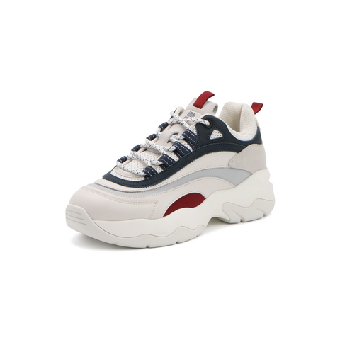 BELLE/百丽商场同款人造革/纺织品/牛剖层革女老爹鞋L3KH2AM0