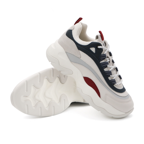 BELLE/百丽商场同款人造革/纺织品/牛剖层革女老爹鞋L3KH2AM0