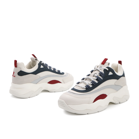 BELLE/百丽商场同款人造革/纺织品/牛剖层革女老爹鞋L3KH2AM0