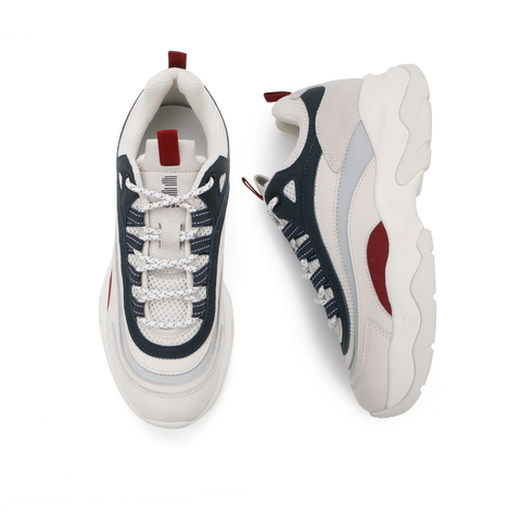 BELLE/百丽商场同款人造革/纺织品/牛剖层革女老爹鞋L3KH2AM0