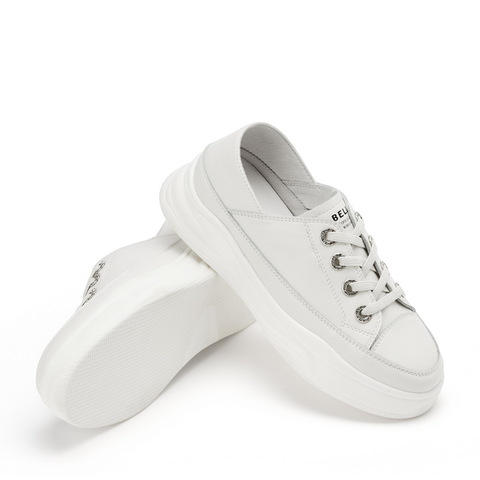 BELLE/百丽商场同款牛剖层皮革女休闲鞋U8R1DAM0