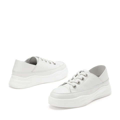 BELLE/百丽商场同款牛剖层皮革女休闲鞋U8R1DAM0