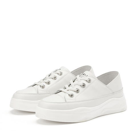 BELLE/百丽商场同款牛剖层皮革女休闲鞋U8R1DAM0