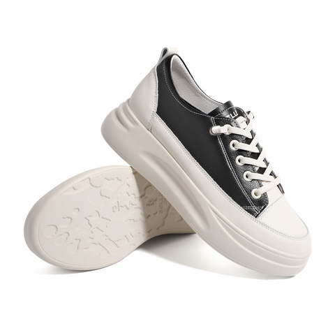 BELLE/百丽牛剖层皮革女休闲鞋91023AM0