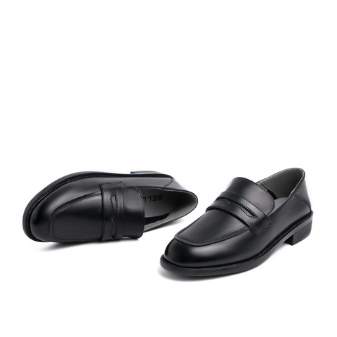 BELLE/百丽复古英伦风牛皮革女乐福鞋皮鞋26022AM0