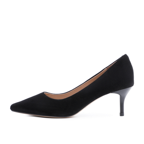 百丽高跟鞋女春季新品商场同款绒面通勤细跟单鞋U9P1DAQ0