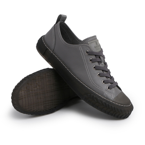 BELLE/百丽牛皮革男半透明底平底休闲板鞋91112AM0