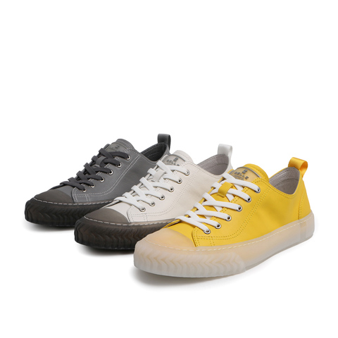 BELLE/百丽牛皮革男半透明底平底休闲板鞋91112AM0