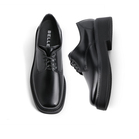 BELLE/百丽光牛皮革女牛津鞋皮鞋3KU24AM0