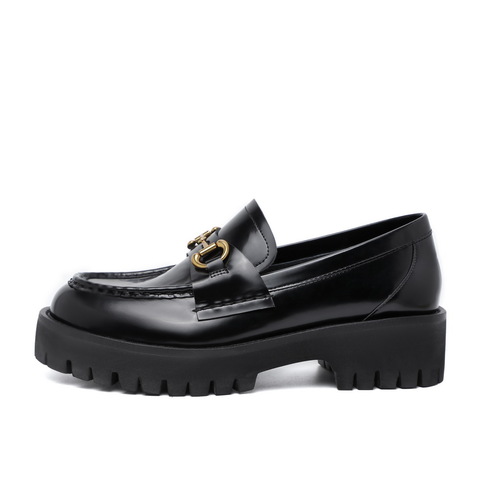 BELLE/百丽商场同款光牛皮革女乐福鞋皮鞋3RX20AM0