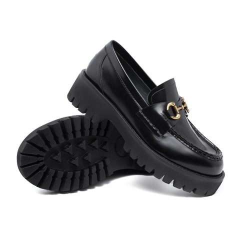 BELLE/百丽商场同款光牛皮革女乐福鞋皮鞋3RX20AM0