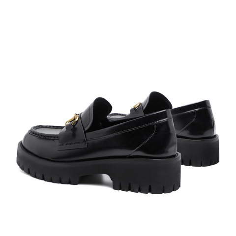 BELLE/百丽商场同款光牛皮革女乐福鞋皮鞋3RX20AM0