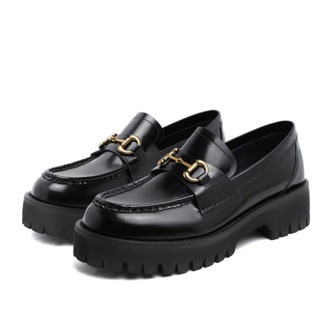 BELLE/百丽商场同款光牛皮革女乐福鞋皮鞋3RX20AM0