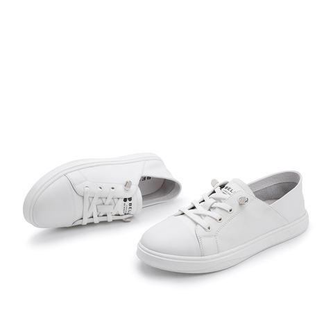 BELLE/百丽牛皮革女小白鞋休闲鞋板鞋91171AM0