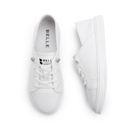 BELLE/百丽牛皮革女小白鞋休闲鞋板鞋91171AM0