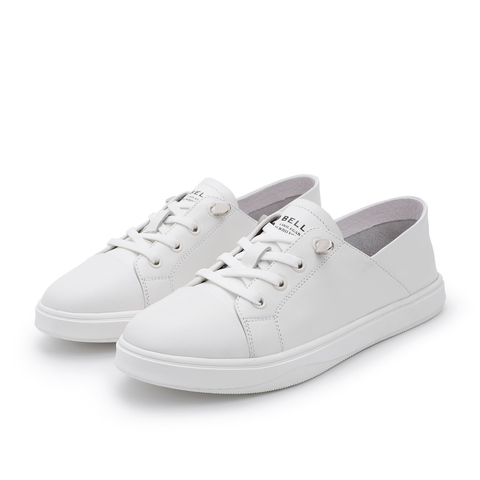 BELLE/百丽牛皮革女小白鞋休闲鞋板鞋91171AM0