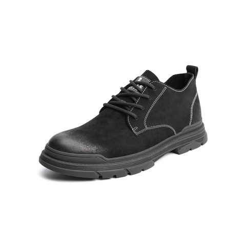 百丽冬新商场同款磨砂牛皮革男休闲潮酷厚底工装短靴D1R40DD0