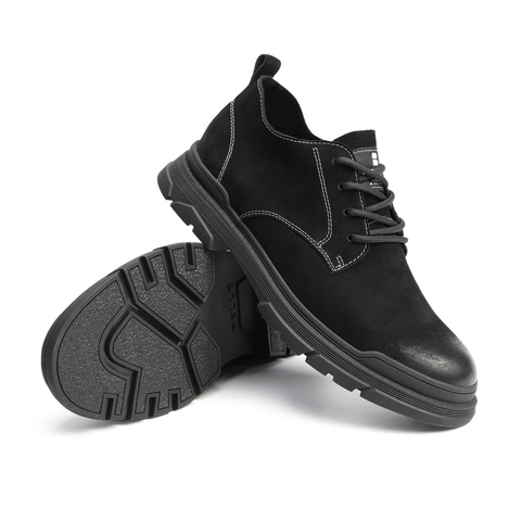 百丽冬新商场同款磨砂牛皮革男休闲潮酷厚底工装短靴D1R40DD0