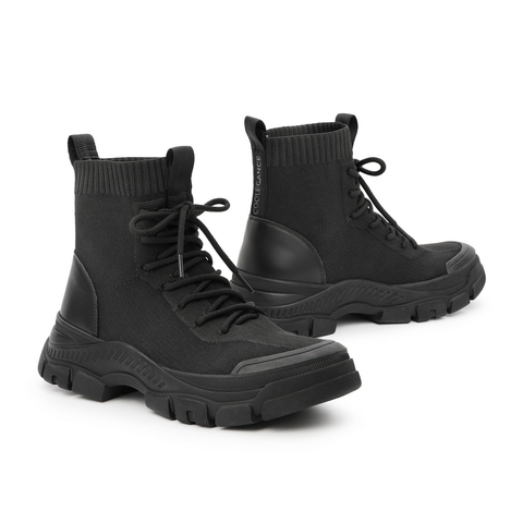 百丽瘦瘦靴冬新商场同款袜靴厚底女短靴加绒V9H1DDD0