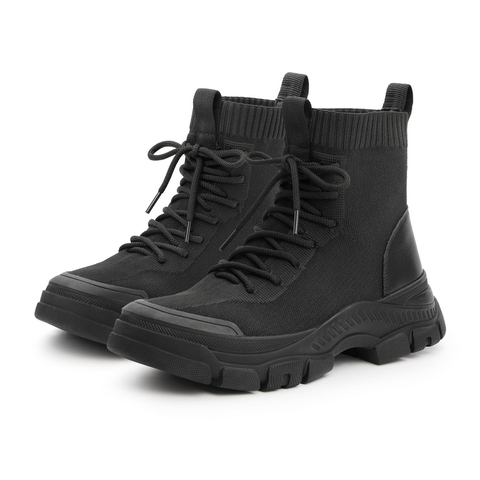 百丽瘦瘦靴冬新商场同款袜靴厚底女短靴加绒V9H1DDD0