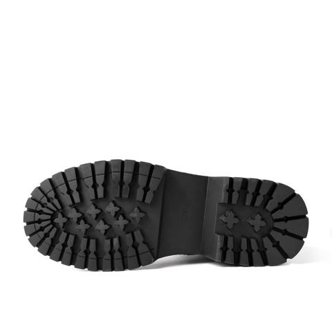 百丽厚底马丁靴英伦风黑色女冬新款时尚皮短靴80171DZ0