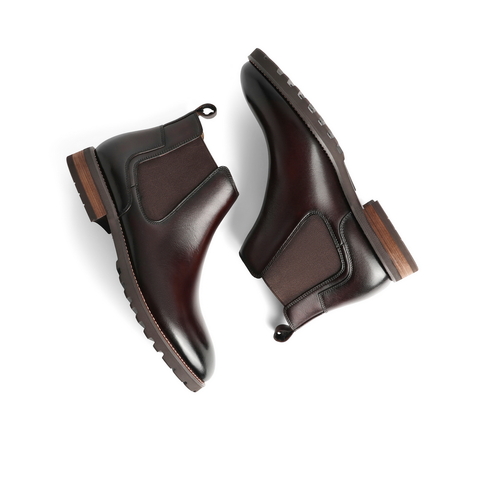 百丽时尚切尔西靴男冬新款ins英伦风低帮短靴休闲皮靴52052DD0