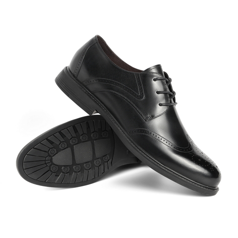 百丽男鞋德比鞋2021春新牛皮男布洛克雕花商务正装皮鞋B3GH2AM0