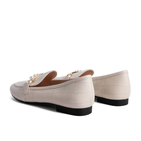 百丽石头纹乐福鞋女2021春新款珍珠羊皮革女休闲小皮鞋59716AQ1