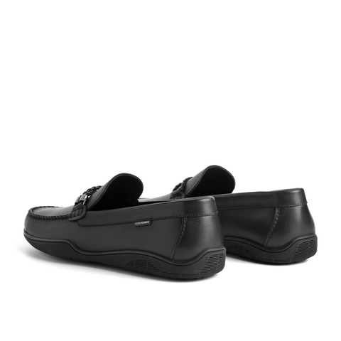 百丽时尚乐福鞋男2021春新牛皮革套脚舒适休闲豆豆鞋10471AM1