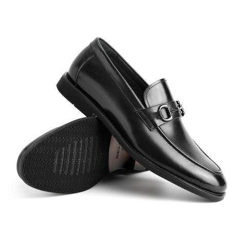 百丽潮流商务皮鞋男2021牛皮革休闲英伦风乐福鞋71502AM1