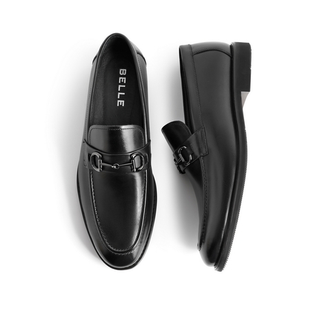 百丽潮流商务皮鞋男2021牛皮革休闲英伦风乐福鞋71502AM1